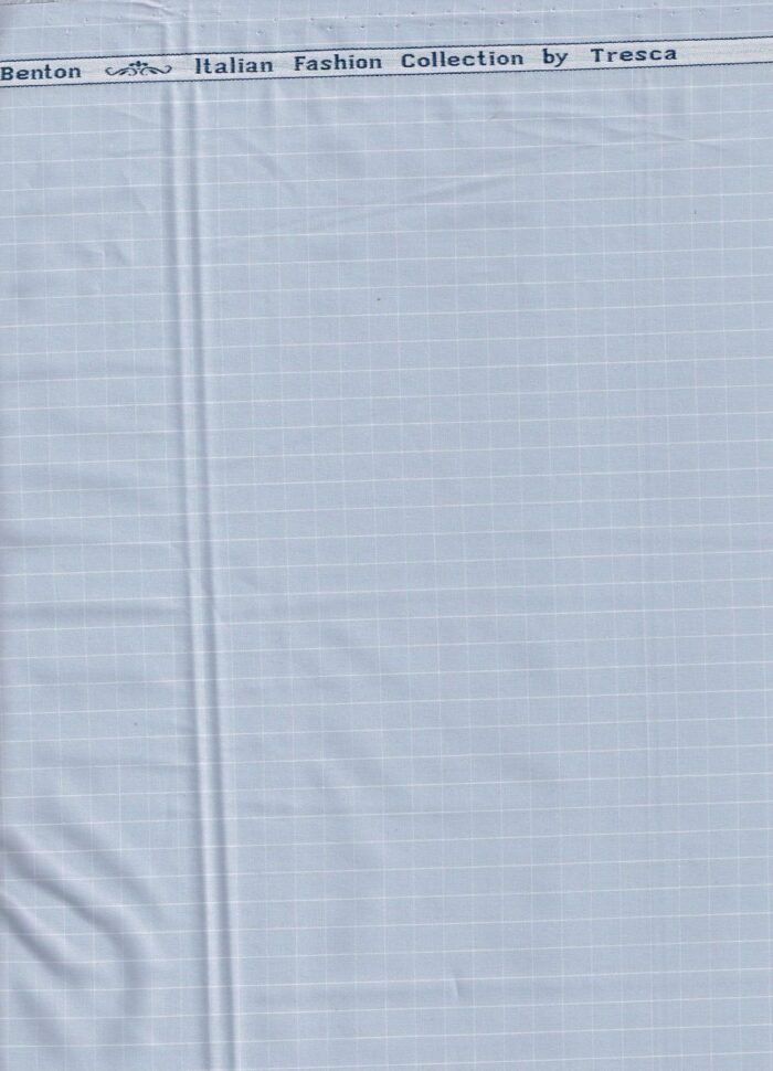 Arvind Powder Blue Tresca Cotton Shirting fabric