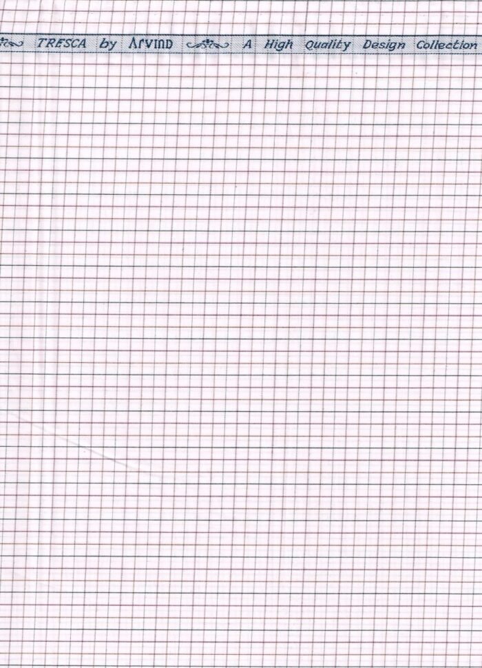 Arvind Tresca Cotton Black & Pink Checks on White Background