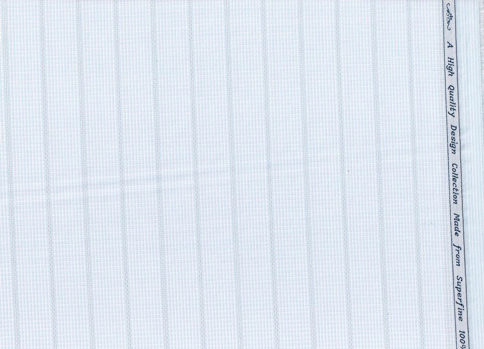 Arvind Baby Blue Tresca Cotton Shirting Fabric