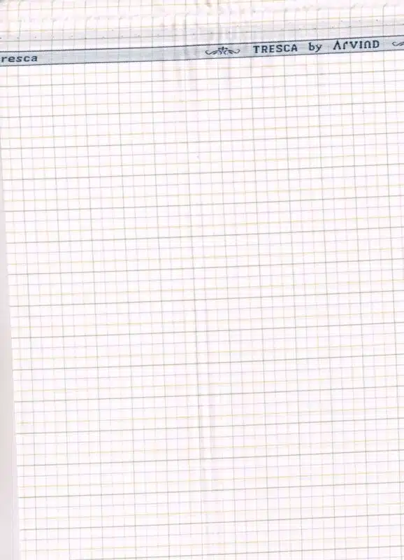 Arvind Tresca Cotton yellow checks on white background